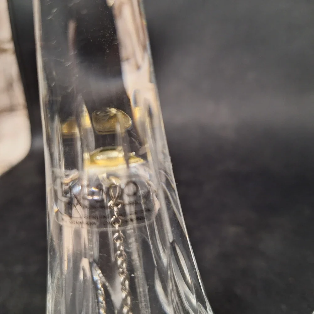 Pair of Enesco Genuine Lead Crystal Bells (two slightly different types).